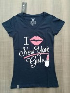 remeras cuello V con impression Para Damas