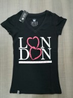 remeras cuello V con impression Para Damas